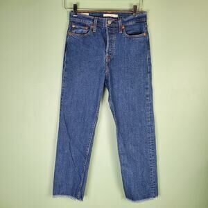 Levi's Women's Premium Wedgie Straight Big E High Rise Button Fly Jeans Size 26